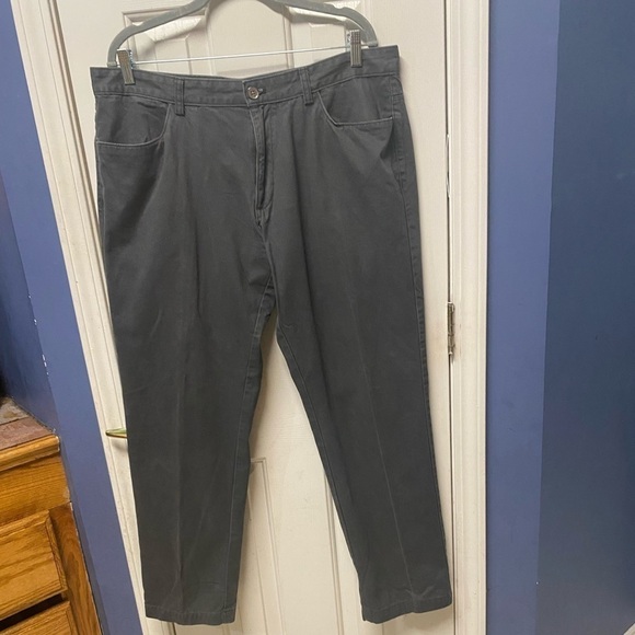 Calvin Klein slim fit coupe cintree men casual chino pants jeans dark gray - Picture 2 of 10